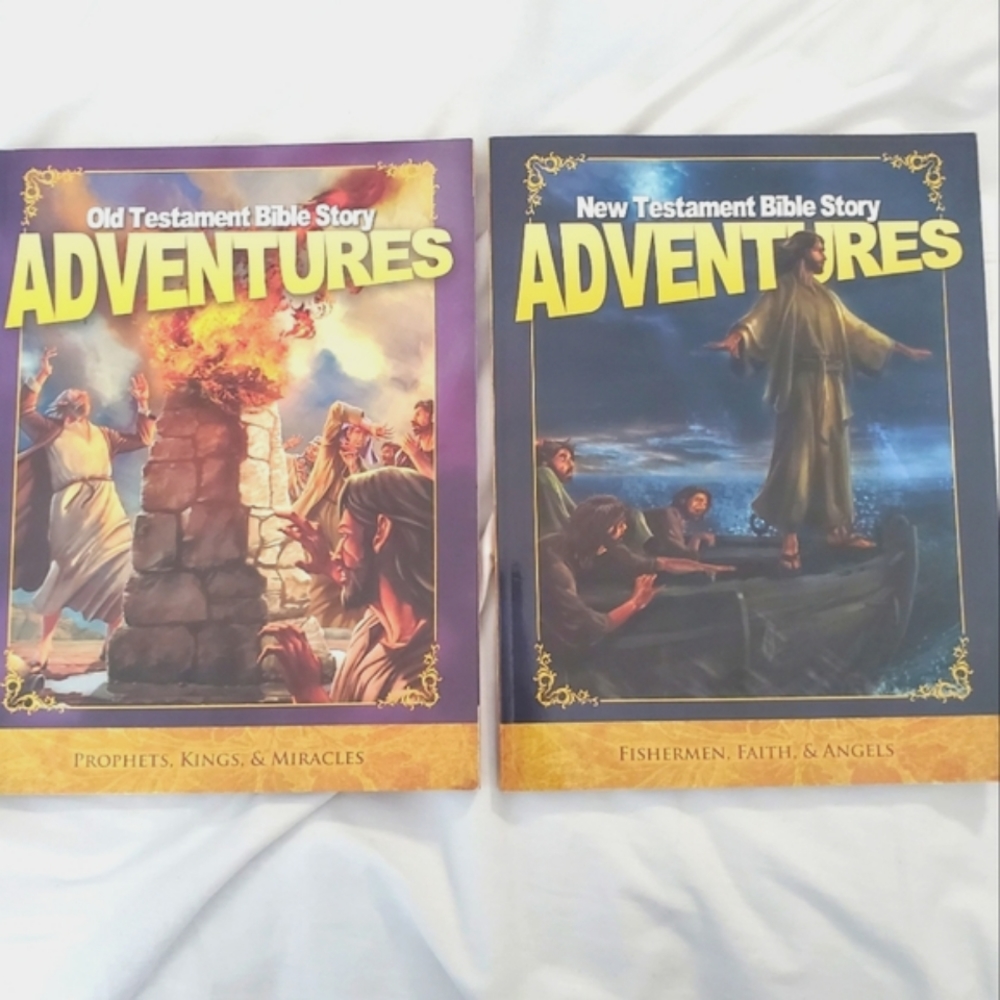 :Set of 2 Old & New Testament Bible Story Adventures Family Home Christian Books